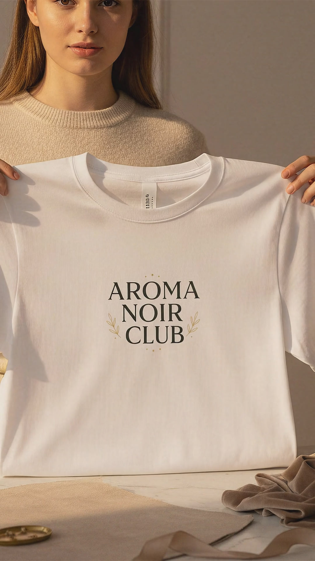 Aroma Noir Club | Unisex Heavyweight Crewneck T-Shirt